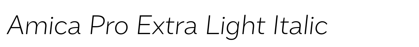 Amica Pro Extra Light Italic
